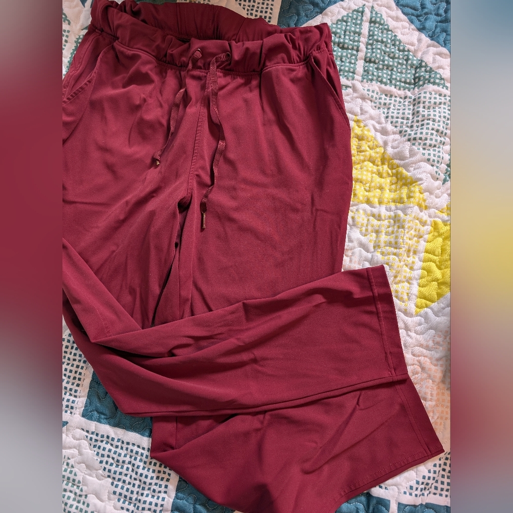 Burgundy Athletic Pants